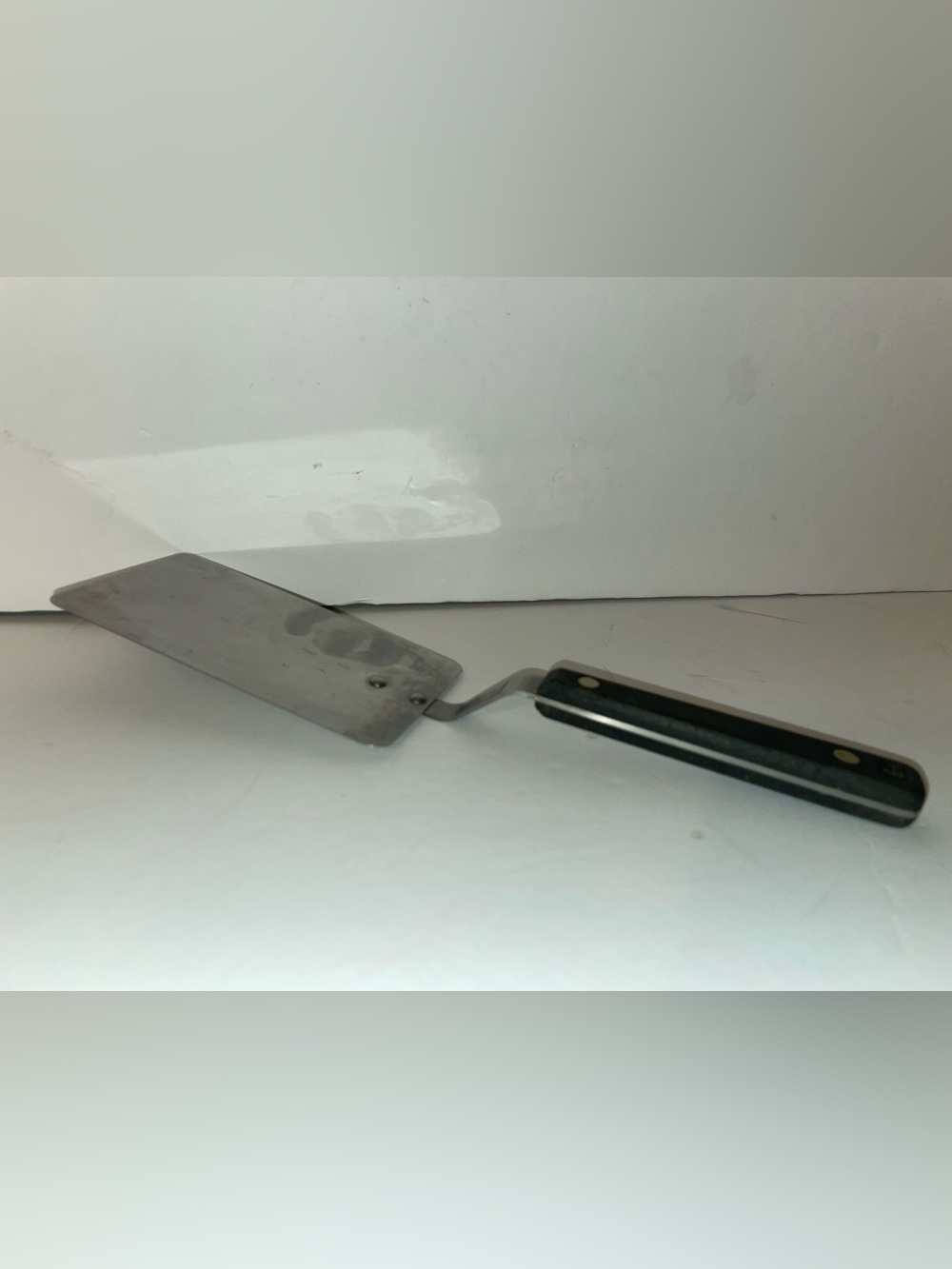 Vintage Flint Arrowhead Short Handle Long Solid Spatula Stainless Steel 11.5”